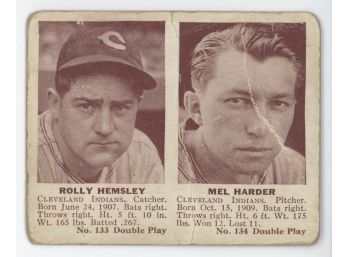 1941 Double Play Rolly Hemsley/ Mel Harder