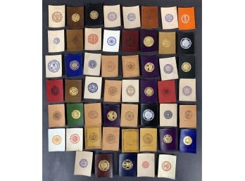 Lot Of (53) Early 1900s College Seal Tobacco Leather Premiums