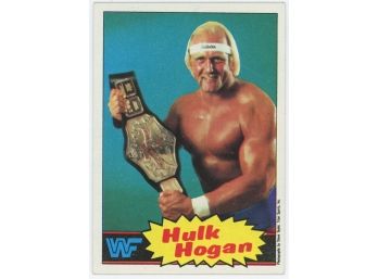 1985 Topps Hulk Hogan Rookie Teal Background