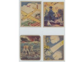 Lot Of (4) 1938 Goudey Action Gum Cards