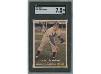 1957 Topps #252 Carl Erskine SGC 7.5 NM