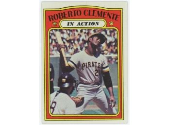 1972 Topps Roberto Clemente In Action
