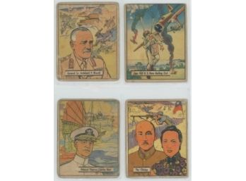 Lot Of (4) 1941 War Gum Cards