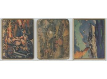 Lot Of (3) 1939 World In Arms Gum Cards
