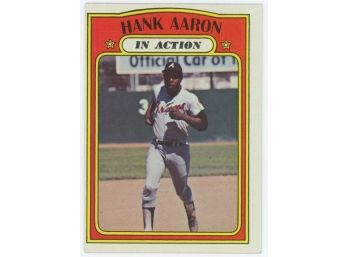 1972 Topps Hank Aaron In Action