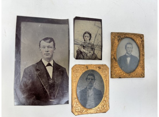 Collection Of Antique Daguerreotypes/tin Types