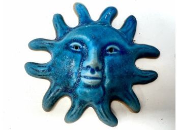 Vintage Pottery SUN Face Wall Plaque