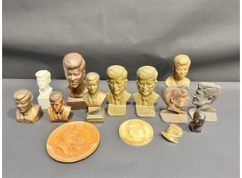 Large Lot Of Kennedy Collectibles Busts Bookends And More