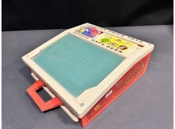 Vintage 1972 Fisher Price School Days Portable Play Desk (with Letters And Pegs)