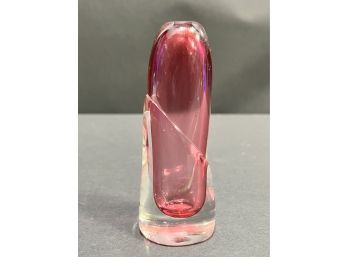 Cranberry Glass Paperweight
