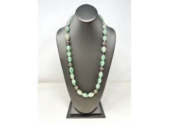 Beautiful Stone Bead Necklace Jade?