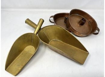 Vintage Brass And Copper Decor  Lot