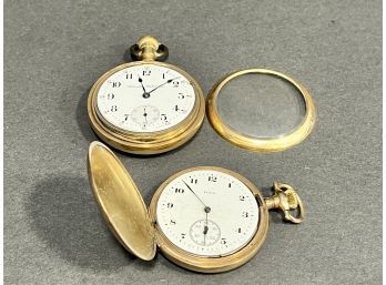 Antique Hamilton And Elgin Pocketwatch Parts Lot