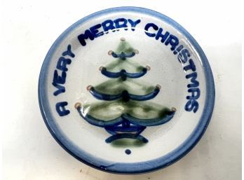 MA Hadley Christmas Pottery Plate