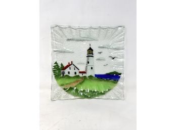 Decorative Lighthouse Plate Glass