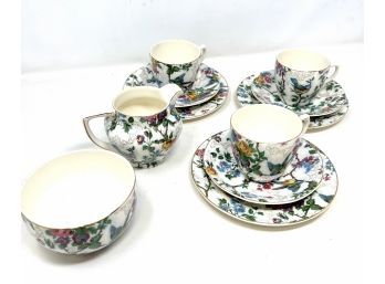 Collection Of Royal Tuderware Porcelain Teacups And Saucers Lot