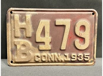 1935 CT License Plate