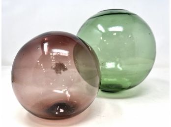 Pair Glass Floats Buoys