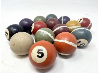 Group Of Miniature Clay Pool Balls