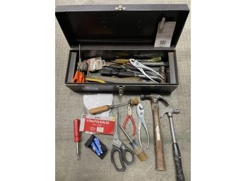 Tool Lot Including Misc Hand Tools And Metal Toolbox