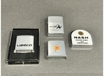 Advertising Lot Of Zippos And A Nash Lufkin Advertising Tape