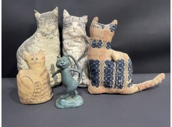 Collection Of Cat Figures Including