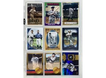 Babe Ruth Baseball Card Lot