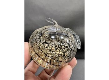Gold Speck Apple Paperweight