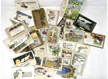 Large Lot Of Antique Postcards - Holiday And More!