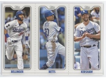 2022 Topps Trios W/ Mookie Betts And Clayton Kershaw