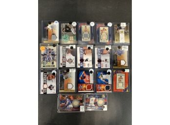 Lot Of (17) Baseball Game Used Relic Cards