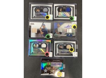 Lot Of (7) Baseball Autographed Relic/ RPA Cards