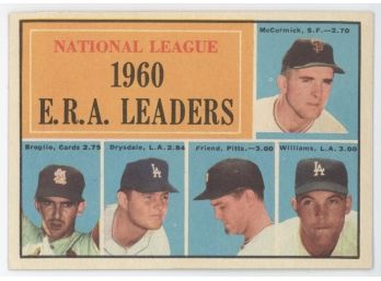 1961 Topps ERA Leaders W/ Don Drysdale