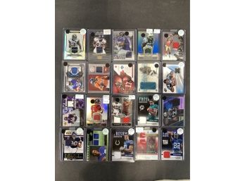 Lot Of (20) Football Game Used Relic Cards