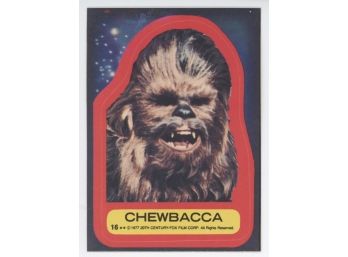 1977 Topps Star Wars Chewbacca Sticker