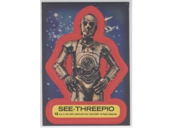 1977 Topps Star Wars See-Threepio Sticker