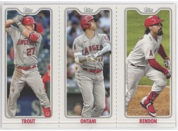 2022 Topps Trios W/ Mike Trout And Shohei Ohtani