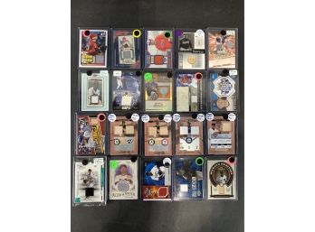 Lot Of (20) Baseball Game Used Relic Cards