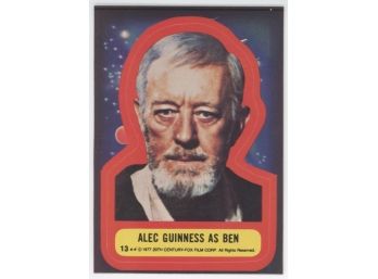 1977 Topps Star Wars Alec Guiness As Ben Sticker