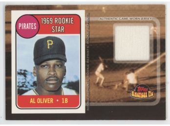 2001 Topps American Pie Al Oliver Game Worn Relic