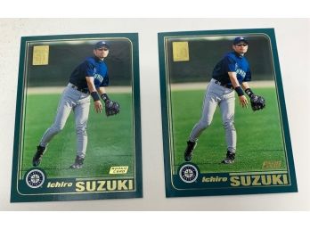 Lot Of (2) 2001 Topps Ichiro Suzuki Rookie Cards