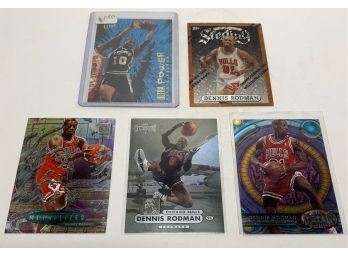 Dennis Rodman Basketball Card Lot