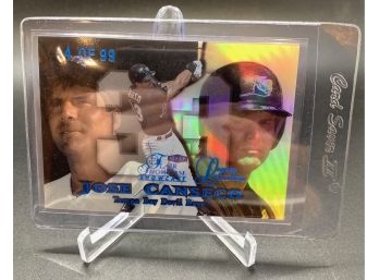 1999 Flair Showcase Legacy Collection Jose Canseco Serial Numbered Out Of 99