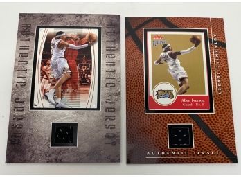 (2) Allen Iverson Game Used Relics