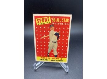 1958 Topps Mickey Mantle All Star