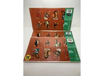 (3) 1996 Upper Deck Rookie Exclusive Uncut Sheets With Allen Iverson And Ray Allen Rookie Cards
