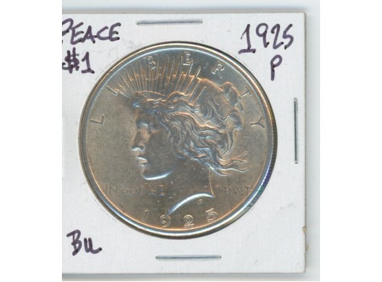1925 P Silver Peace Dollar BU