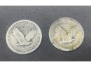 Pair Of Silver Standing Liberty Quarters
