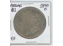 1890 O Morgan Silver Dollar EF