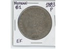1883 P Morgan Silver Dollar EF
